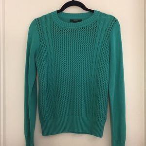 Bright Green Forever 21 Scoop Neck Sweater