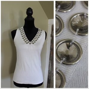 White v-neck tank top *3 for $10*