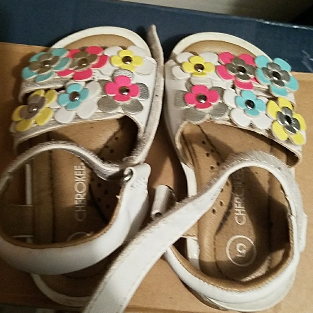 Donated, White floral sandles