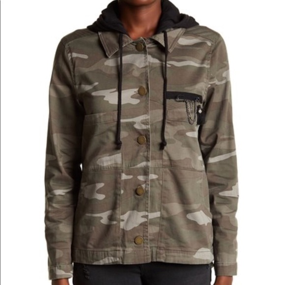 DEMOCRACY camo embellished hooded utility jacket - Picture 4 of 8