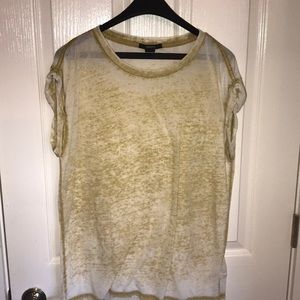 Sheer Heather Mustard Yellow Tee