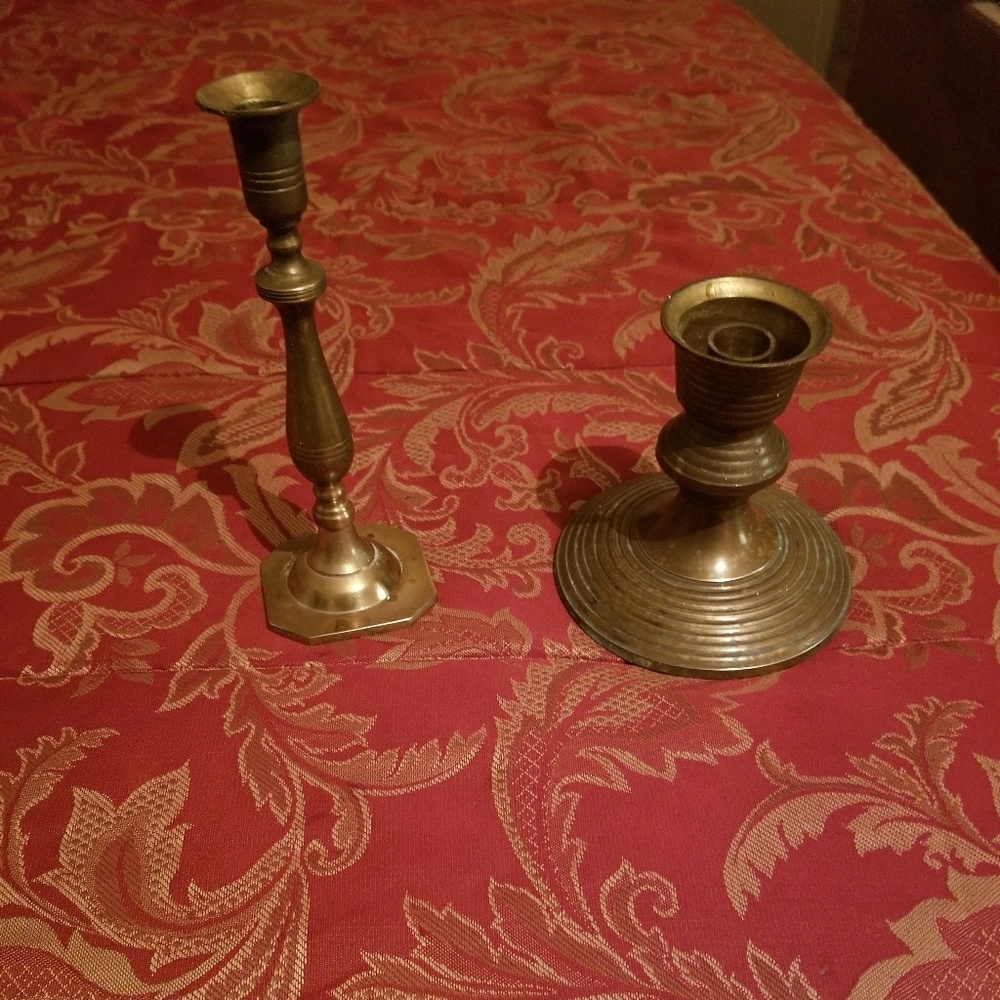 Brass candle holders