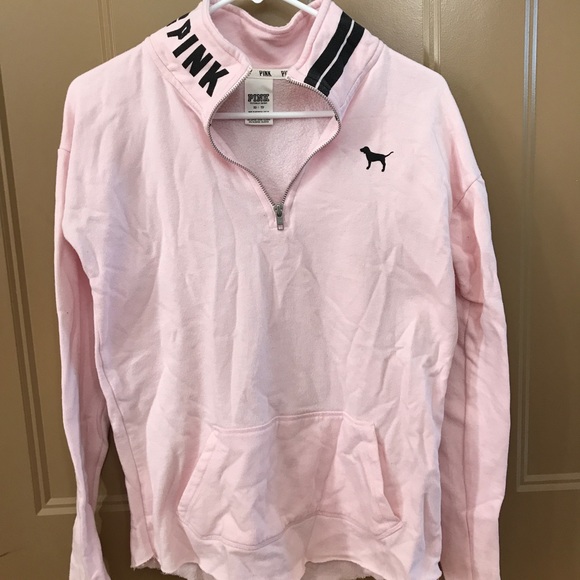 light pink quarter zip