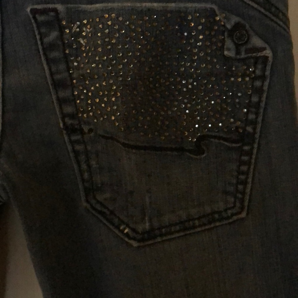 BeBe  Krystal pockets distressed / paint splatter