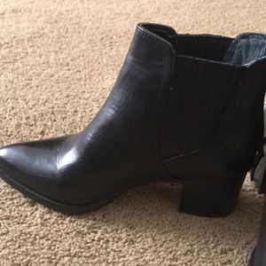 Halogen Faux Leather booties (like new!)