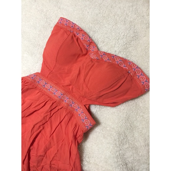 Roxy Cut-out Orange Sundress! Size: Small - Picture 2 of 5