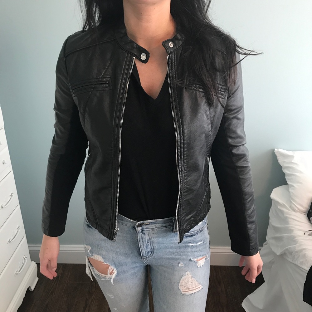 Express faux-leather jacket