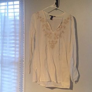 White Lucky Brand Tunic