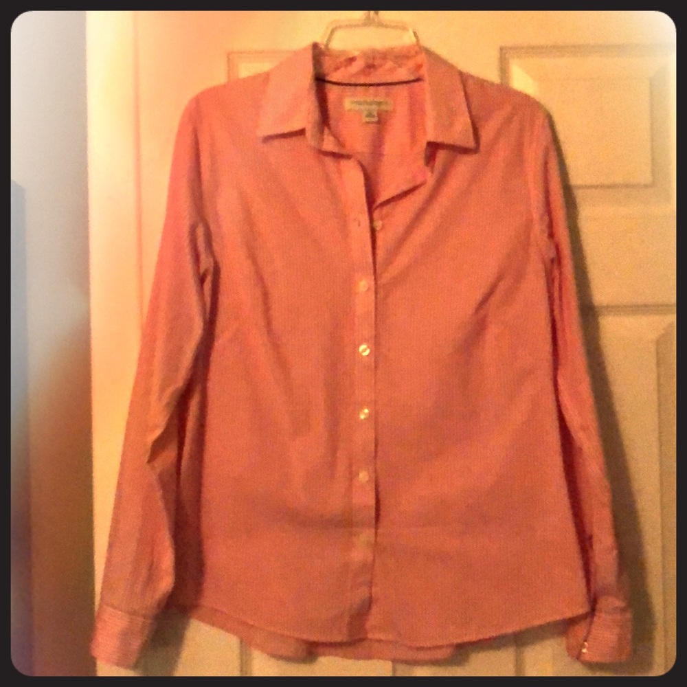 Banana Republic Pink Stretch Button-up Shirt