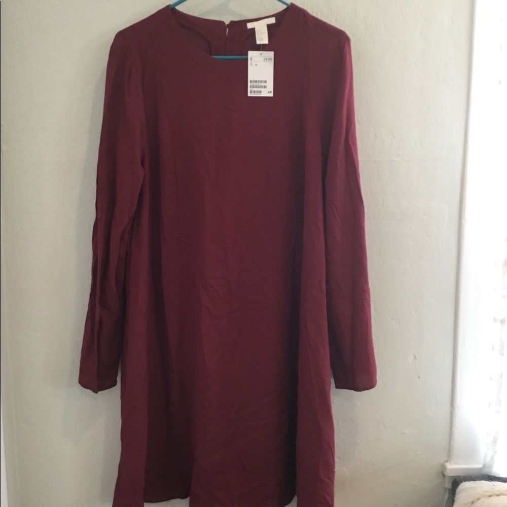 Red Swing Dress with Buttons