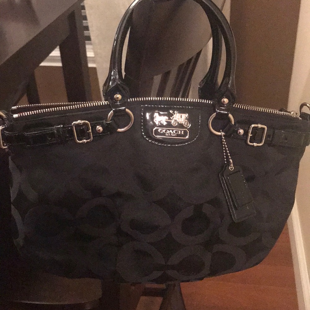 Small/Medium Black Coach Shoulder Bag