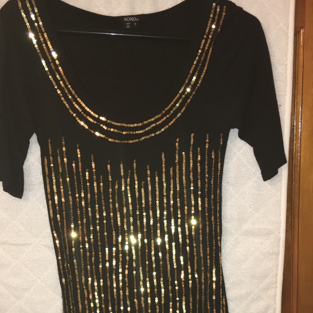 Black and Gold Sequence tunic