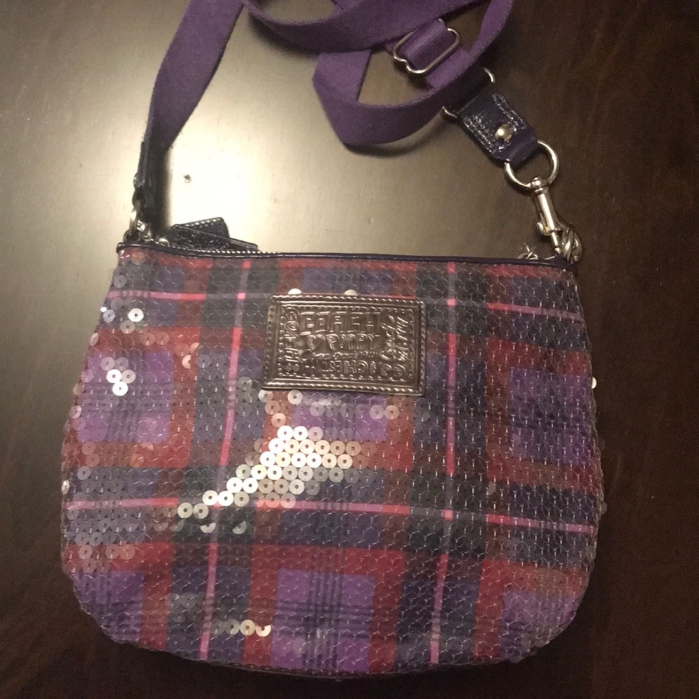 Sequined Coach Crossbody
