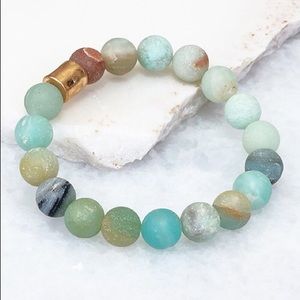 Natural Stone Amazonite Stackable Bracelet