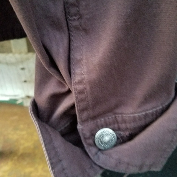 A.M.I brown cotton denim jean jacket - Picture 4 of 5