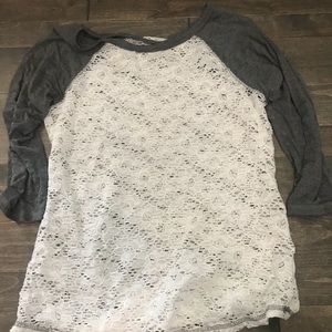 Lace baseball tee
