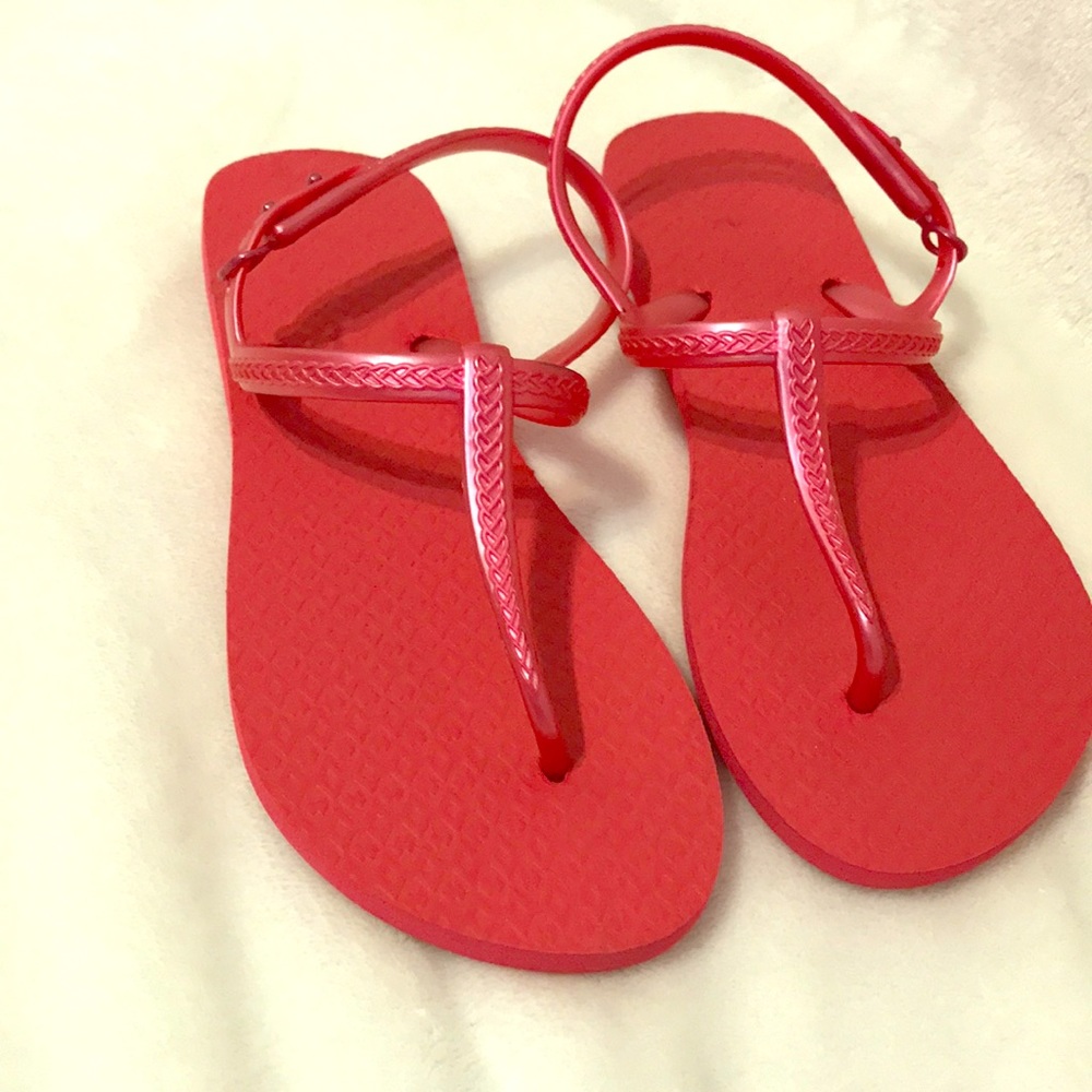 Pink flip flops