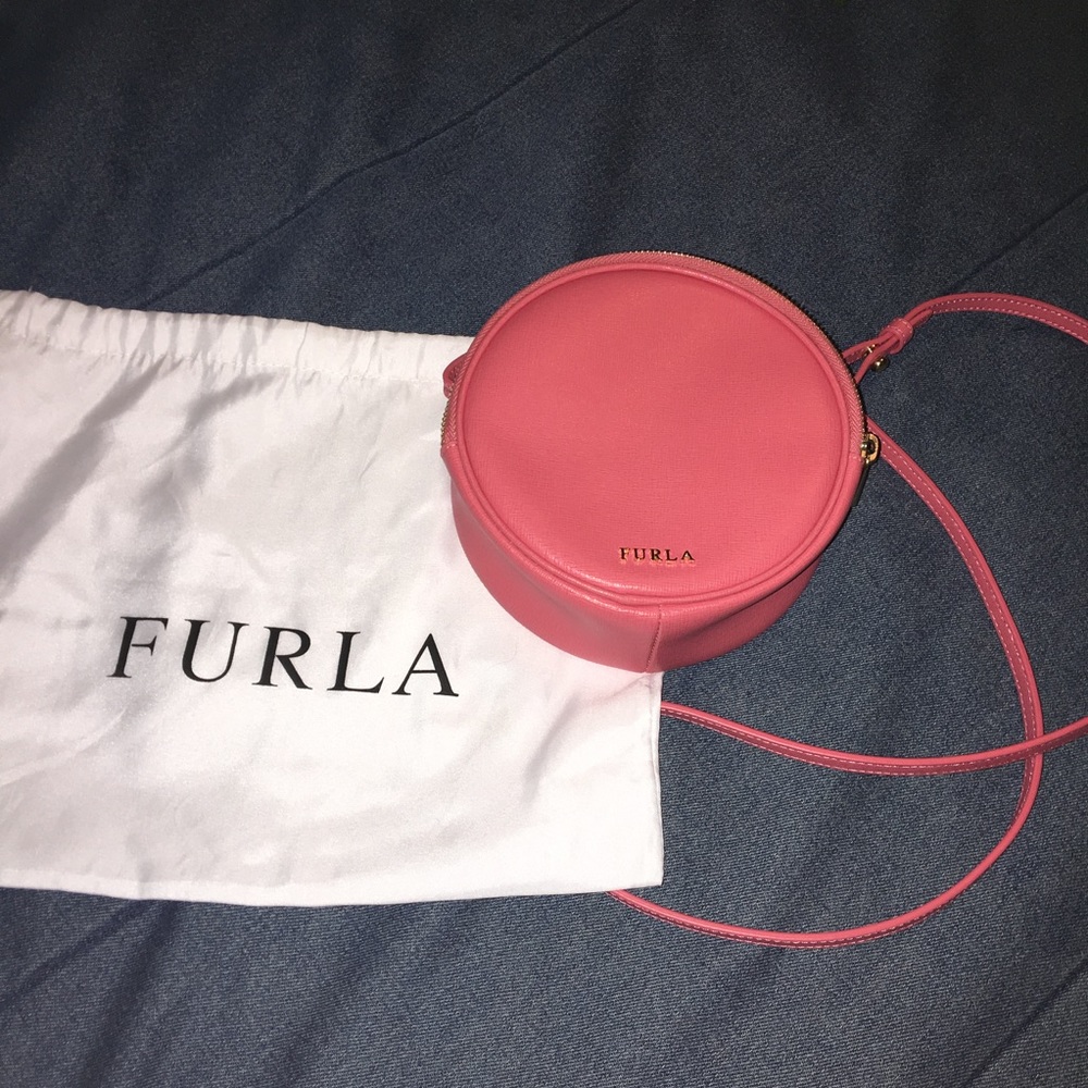 AUTHENTIC Furla pink cross body purse