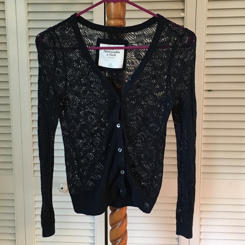 Abercrombie & Fitch navy blue cardigan