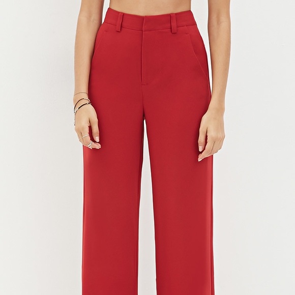 Forever 21 Pants - Red Wide Leg Pants
