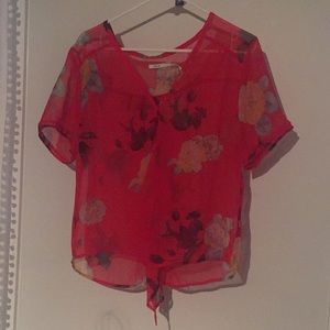 Floral Kimchi Blue midi blouse