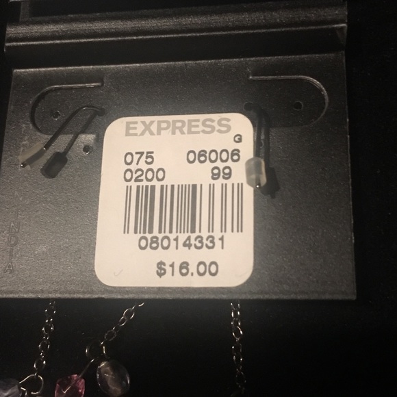 Express trapeze stone beaded earrings silver - Picture 4 of 4