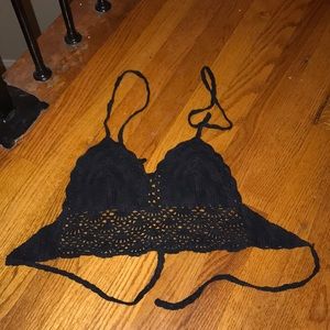 Black Crochet Top