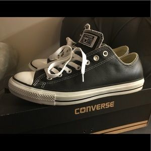 Men’s sz 10 woman’s size 12 ct lthr ox blk/mlk