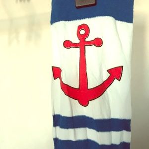 Over the knee sailor stripe stockings