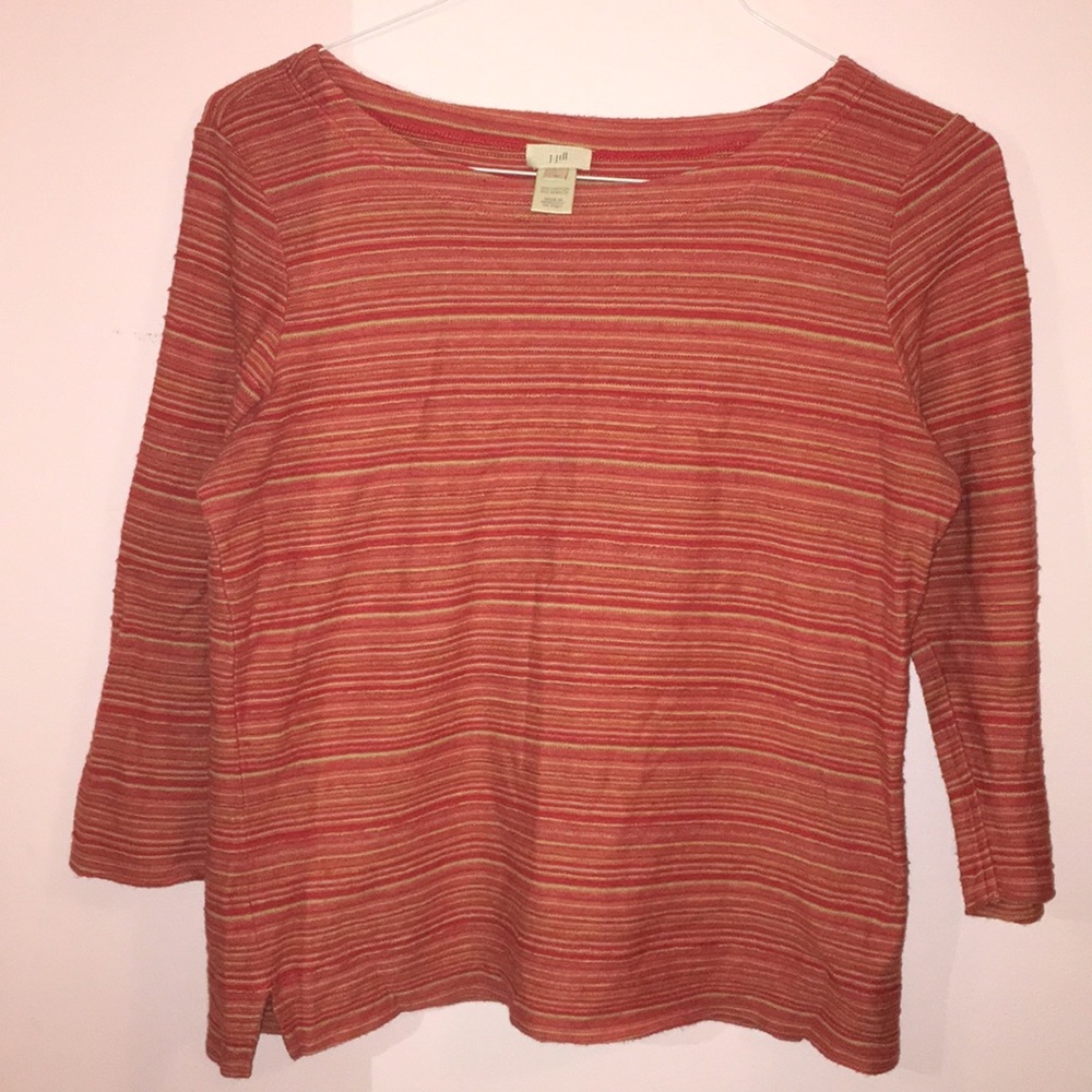 J. JILL MULTI COLOR TOP 3/4 SLEEVE