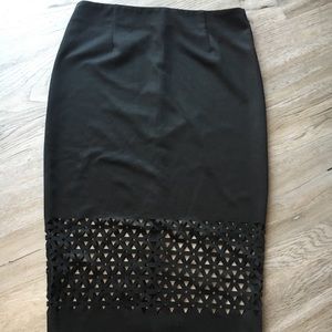 Sans Souci Laser Cut Design Detail Pencil Skirt