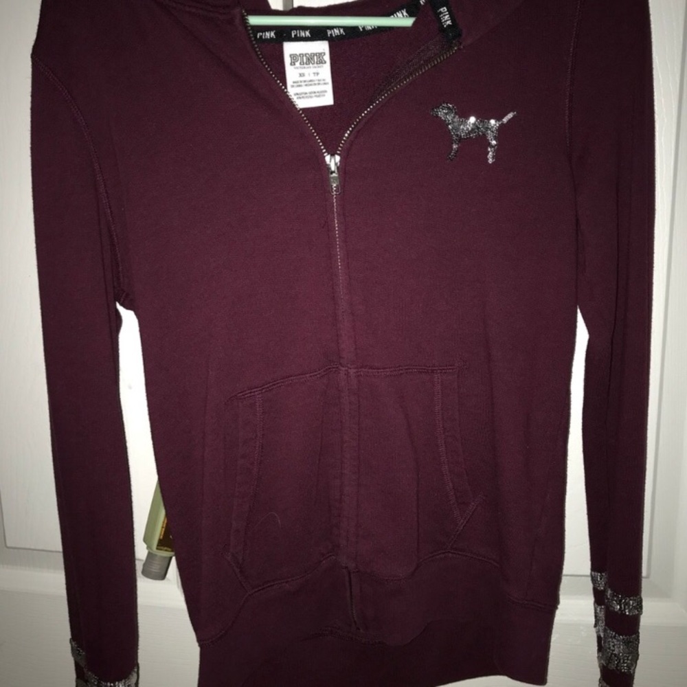PINK BLING FULLZIP HOODIE