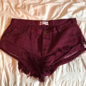 NWOT - One Teaspoon Merlot Bandits