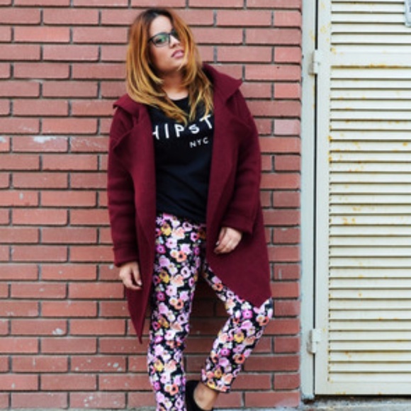 Oversized Open Jacket in Fall Wine - Picture 4 of 8