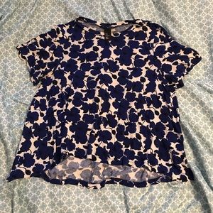 H&M Blue Poppy Short Sleeve