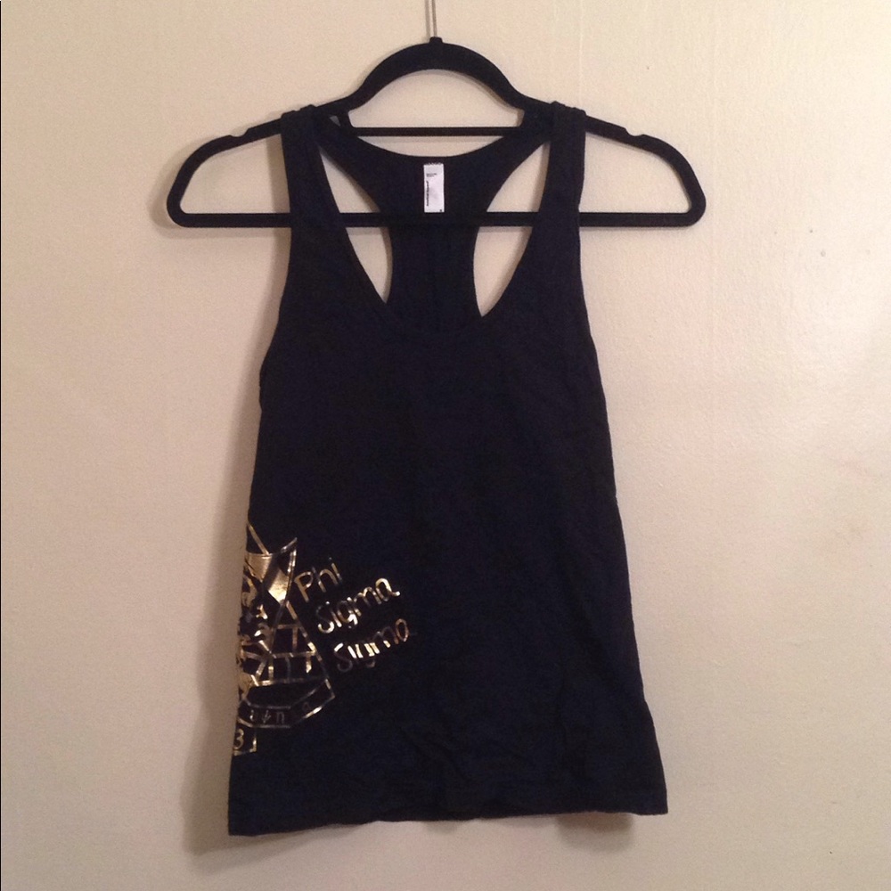 Black Phi Sig Tank with Gold Crest ✨