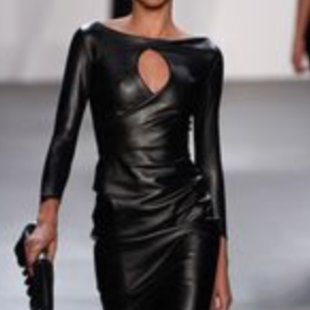 Chiara Boni La Petite Robe faux leather dress