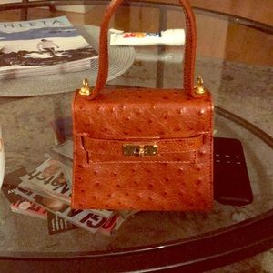 Francesco rogani ostrich bag