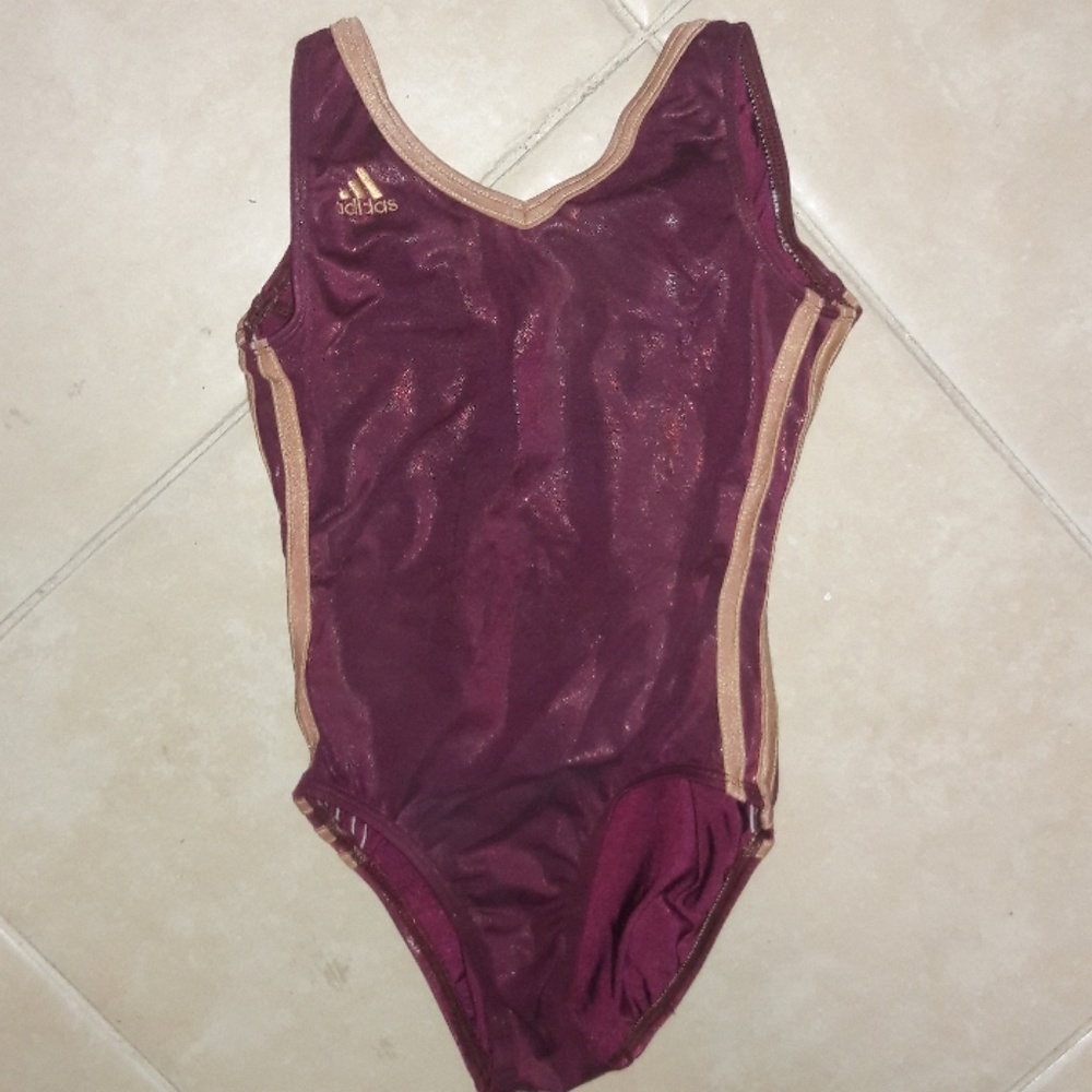 Adidas burgundy leotard