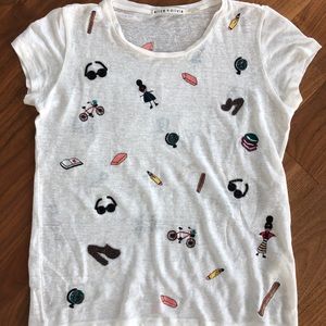 Alice & Olivia Embroidered T-shirt