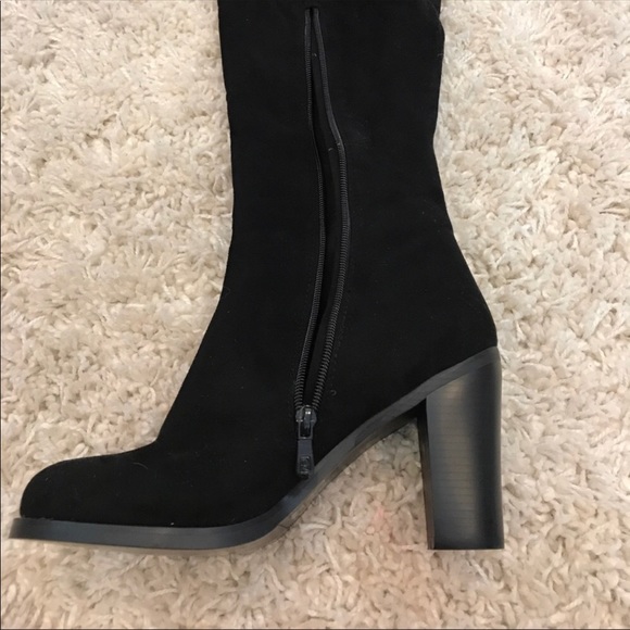 🎉Black Over-the-Knee Boots w. Buckle - Picture 4 of 4