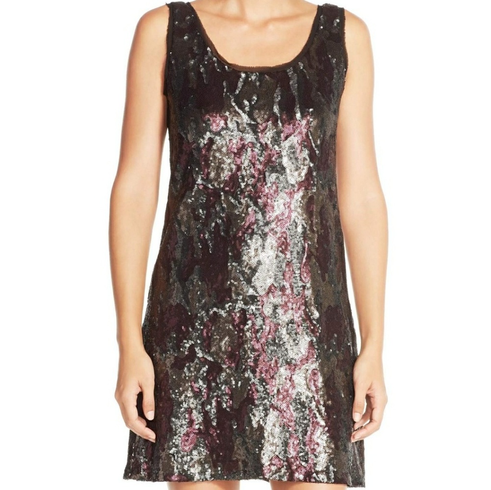 🔥Kut From The Kloth Sequin Mesh Shift Dress NWT