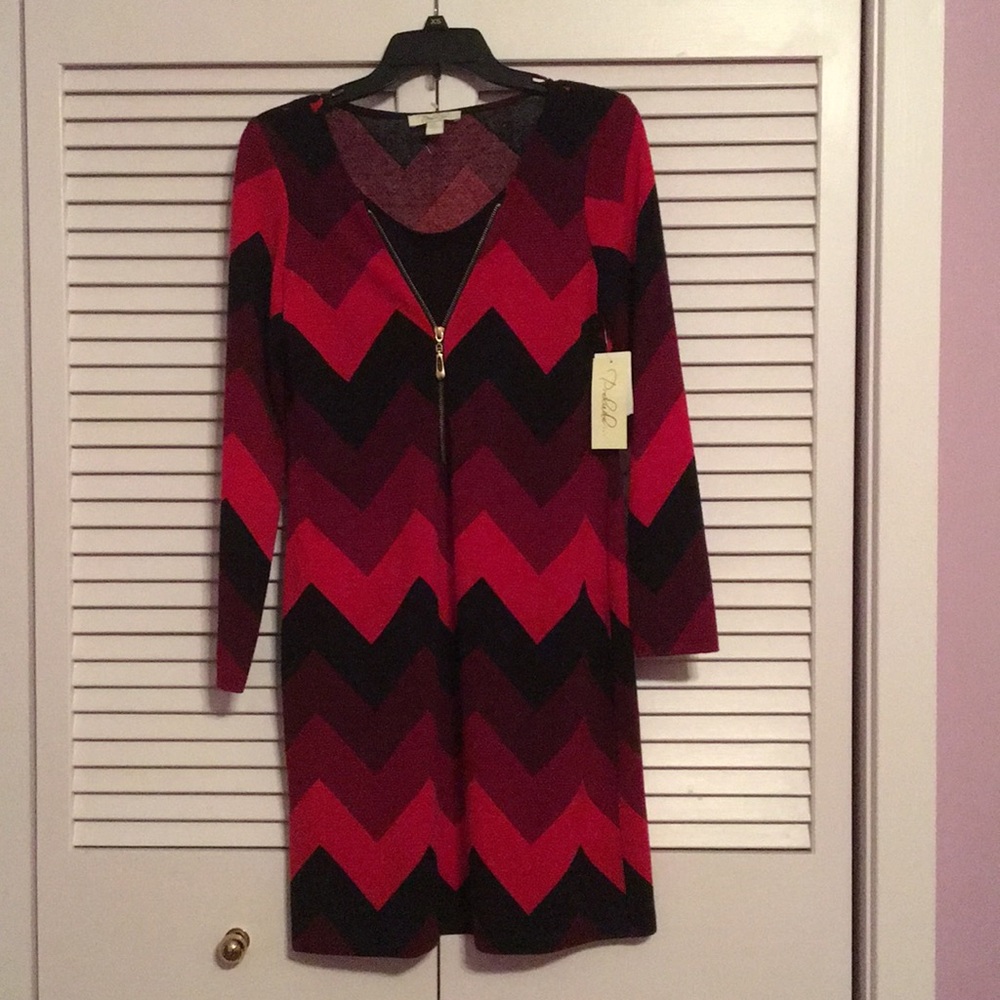 Stein Mart: Red Chevron Sweater Dress