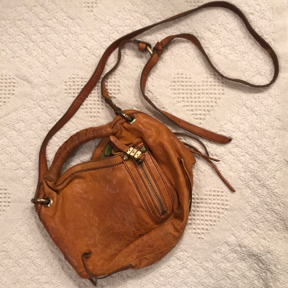 Anthropologie Handbags - Brown Leather Crossbody bag