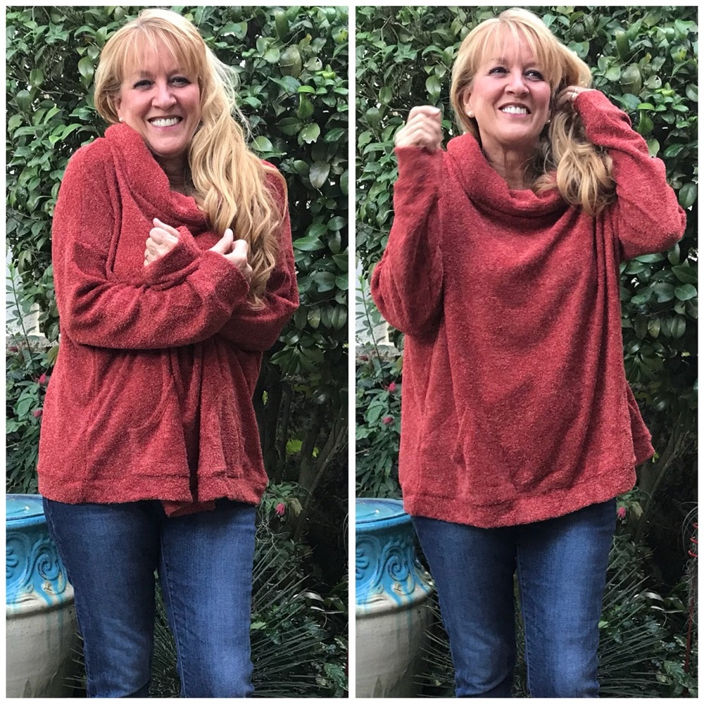Loose Fit Super Cozy Cowl Neck Sweater - Picture 3 of 8