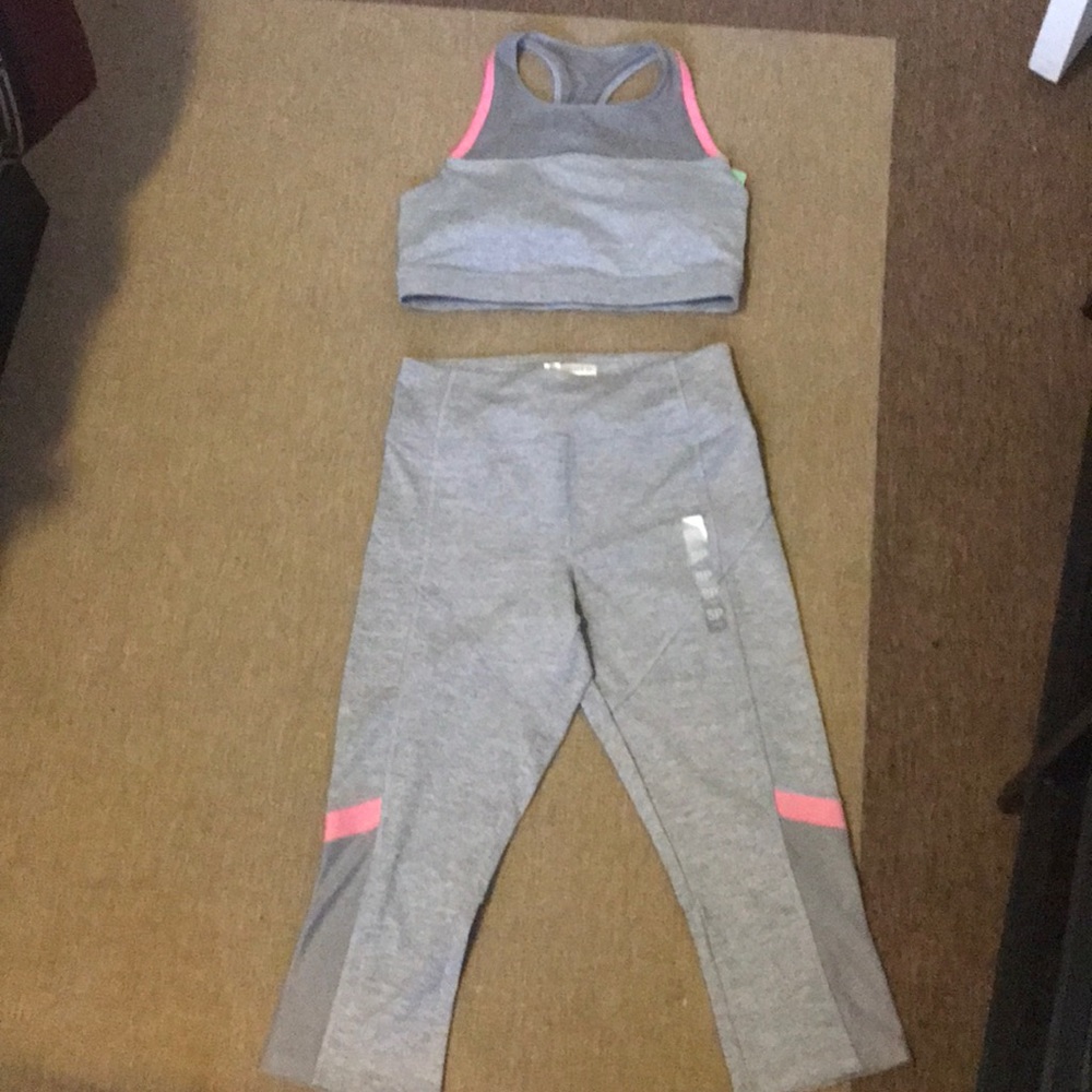 NWT Capri pants and sports bra workout outfit