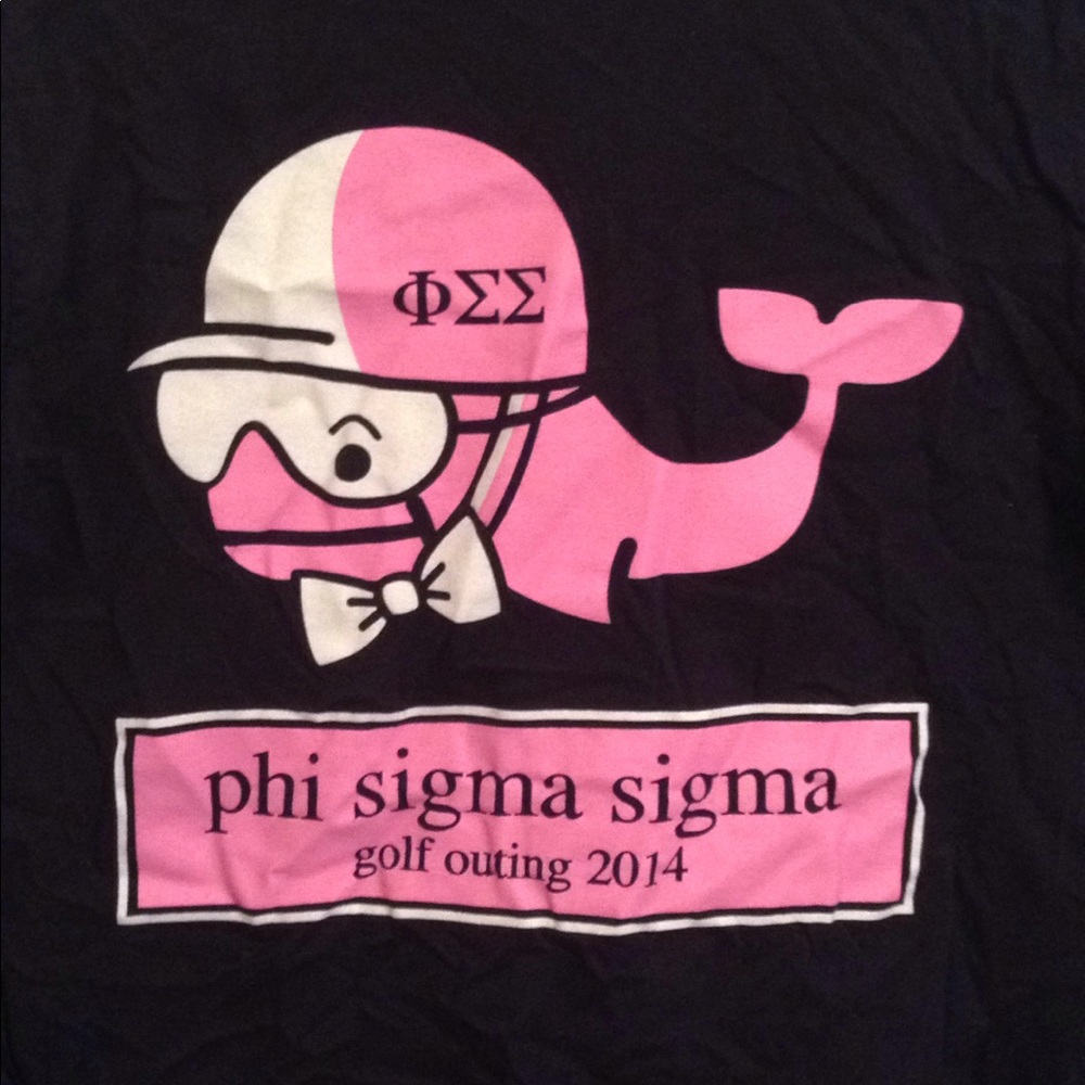 Vineyard Vines-Inspired Navy Phi Sig Tee 🐳