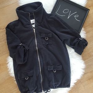 LAL zip-up terry cotton jacket