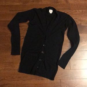 Black button Mossimo cardigan with front pockets