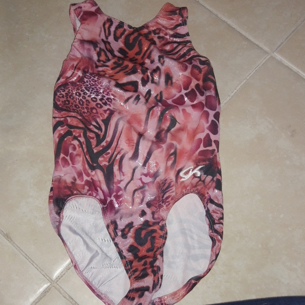 Pink cheetah print leotard